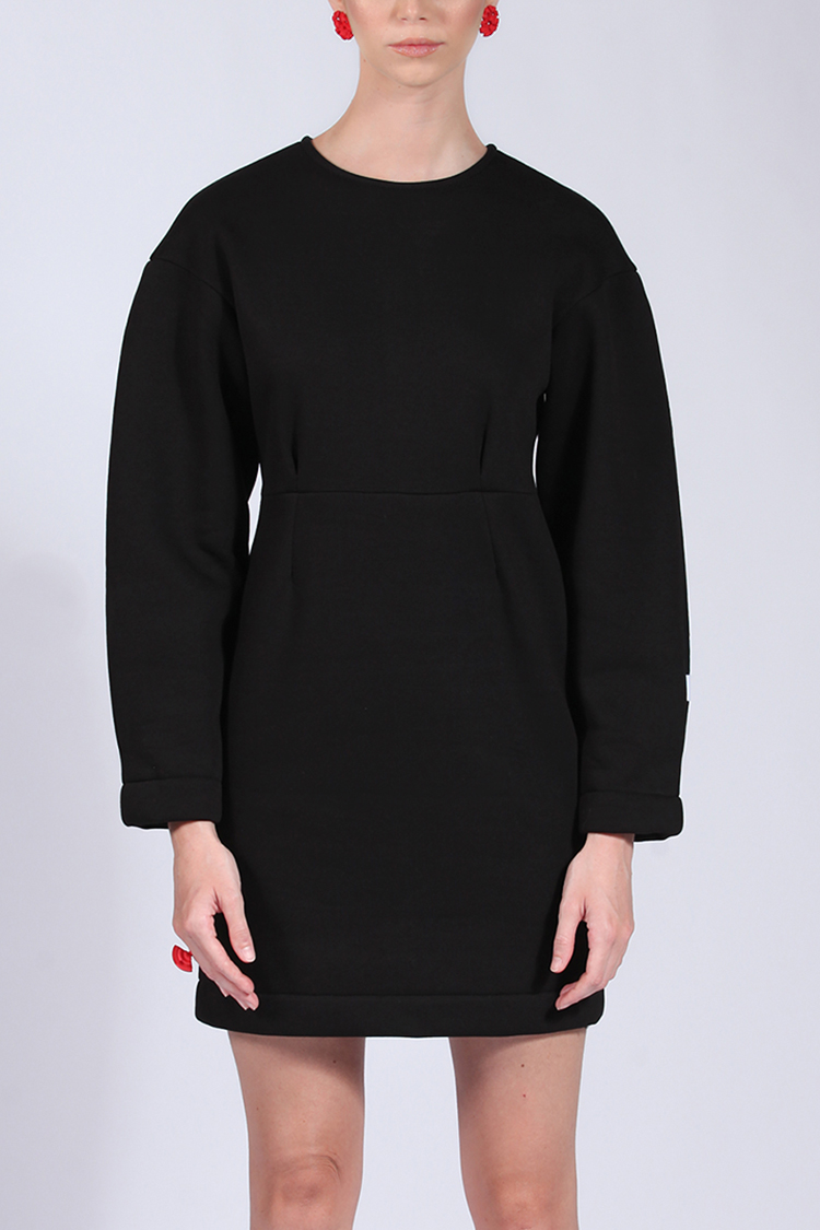 BALLOON MINI DRESS BLACK