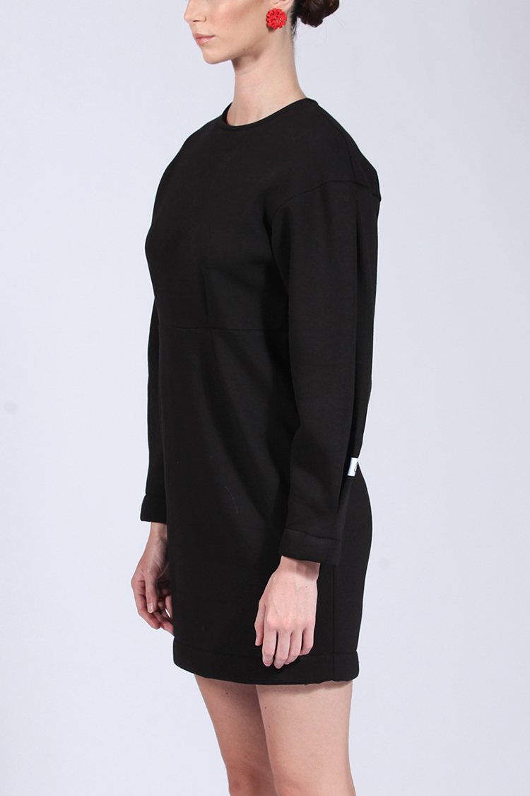 BALLOON MINI DRESS BLACK