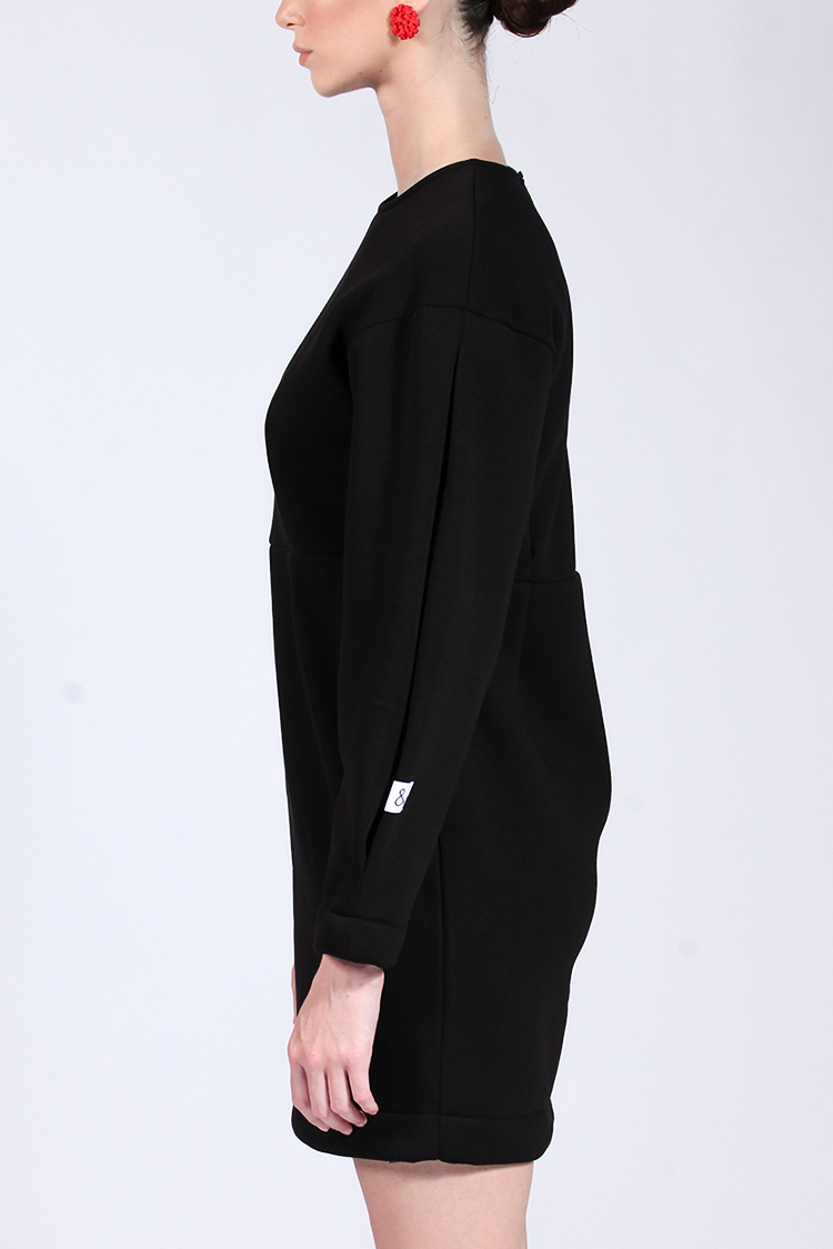 BALLOON MINI DRESS BLACK