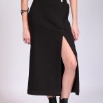 MIDI SKIRT WITH SLIT