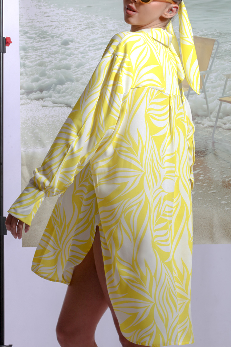 LONG SEMIZIE DRESS WITH BELT