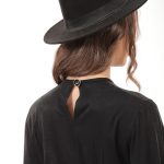 PLEATED BLOUSE WITH FLARED SLEEVES BLACK