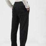 ELASTICATED WAIST TROUSERS WITH BACK POCKET BLACK