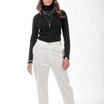 STRETCH TURTLENECK TOP BLACK