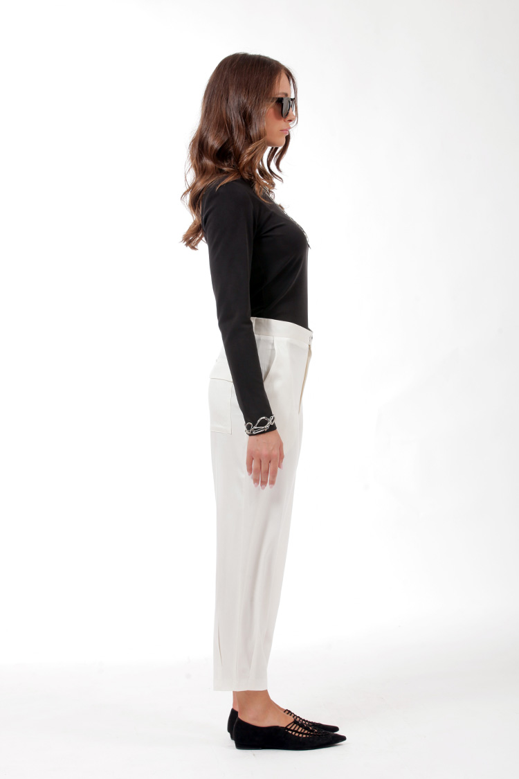 STRETCH TURTLENECK TOP BLACK