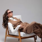 WRAP FRONT WAISTCOAT WITH LOGO PIN CAMEL