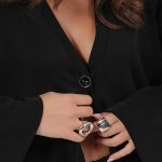 LONGLINE CARDIGAN WITH LOGO BUTTON