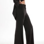 FLARED TROUSERS WITH ELASTICATED WAIST