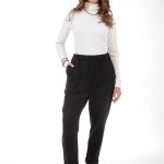 UNISEX BAGGY TROUSERS WITH ELASTICATED WAIST BLACK