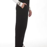 UNISEX BAGGY TROUSERS WITH ELASTICATED WAIST BLACK