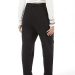 UNISEX BAGGY TROUSERS WITH ELASTICATED WAIST BLACK
