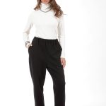 UNISEX BAGGY TROUSERS WITH ELASTICATED WAIST BLACK