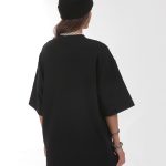 UNISEX LOGO TOP WITH FRONT POCKET BLACK