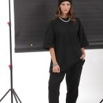 UNISEX BAGGY TROUSERS WITH ELASTICATED WAIST BLACK