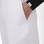 UNISEX BAGGY TROUSERS WITH ELASTICATED WAIST WHITE