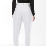 UNISEX BAGGY TROUSERS WITH ELASTICATED WAIST WHITE