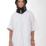 UNISEX LOGO TOP WITH FRONT POCKET WHITE