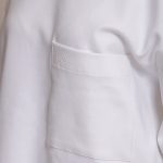 UNISEX LOGO TOP WITH FRONT POCKET WHITE