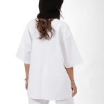 UNISEX LOGO TOP WITH FRONT POCKET WHITE