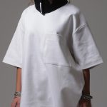 UNISEX LOGO TOP WITH FRONT POCKET WHITE