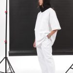 UNISEX LOGO TOP WITH FRONT POCKET WHITE