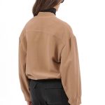 BOMBER JACKET WITH LARGE POCKETS AND LOGO BUTTONS CAMEL