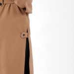 LONG BELTED COAT WITH SIDE SLITS CAMEL