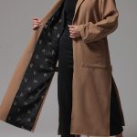 LONG BELTED COAT WITH SIDE SLITS CAMEL