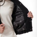 BOMBER JACKET WITH LARGE POCKETS AND LOGO BUTTONS BLACK