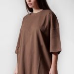 UNISEX T-SHIRT WITH LOGO BROWN