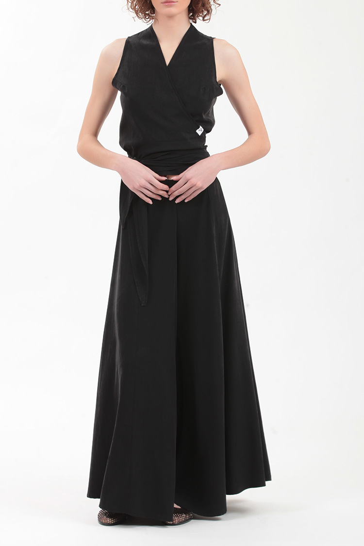 EXTRA WIDE TROUSERS — BLACK