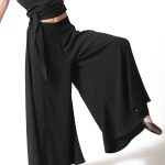 EXTRA WIDE TROUSERS — BLACK