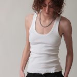 SLEEVELESS RIBBED FITTED TOP — WHITE