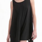 WIDE LEG SHORTS JUMPSUIT — BLACK