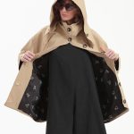 SHORT TRENCH COAT WITH REMOVABLE HOOD DETAIL — BEIGE