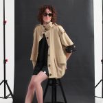 SHORT TRENCH COAT WITH REMOVABLE HOOD DETAIL — BEIGE