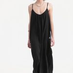 LONG DRESS WITH A DEEP BACK — BLACK