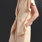 BLAZER WITH OVERSIZED SHOULDERS AND LOGO BUTTON DETAIL — BUTTER