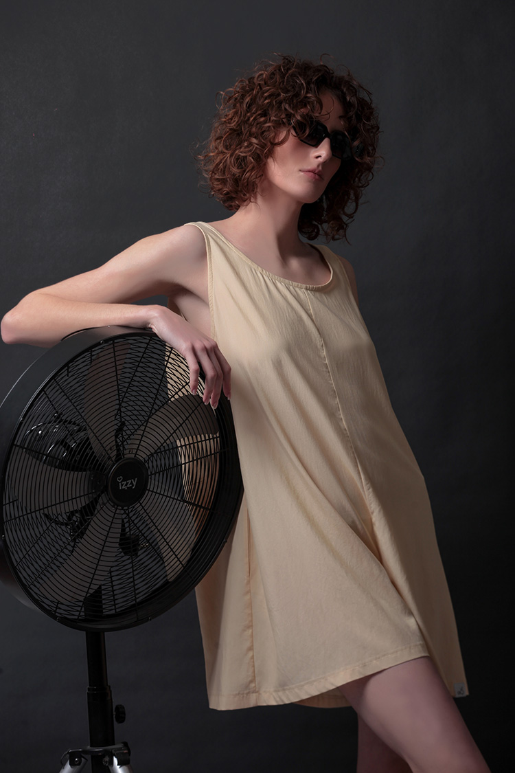 WIDE LEG SHORTS JUMPSUIT — BUTTER