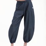 BALLON TROUSER WITH ELASTIC HEM — DENIM