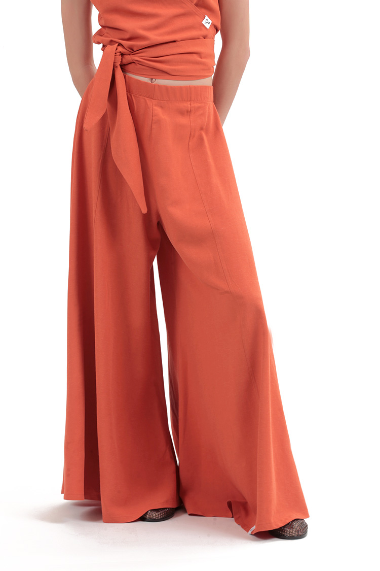EXTRA WIDE TROUSERS — ORANGE