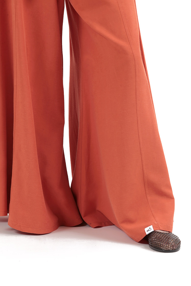 EXTRA WIDE TROUSERS — ORANGE