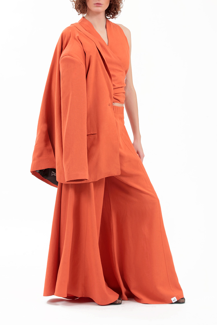 EXTRA WIDE TROUSERS — ORANGE