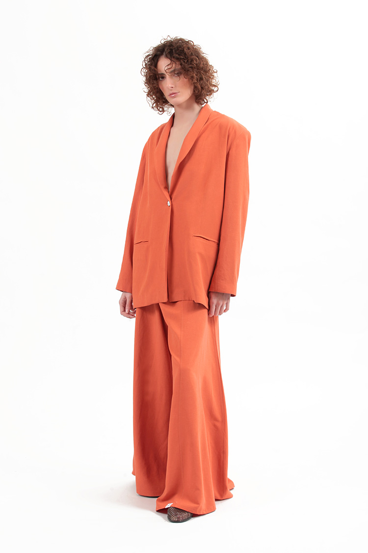 EXTRA WIDE TROUSERS — ORANGE