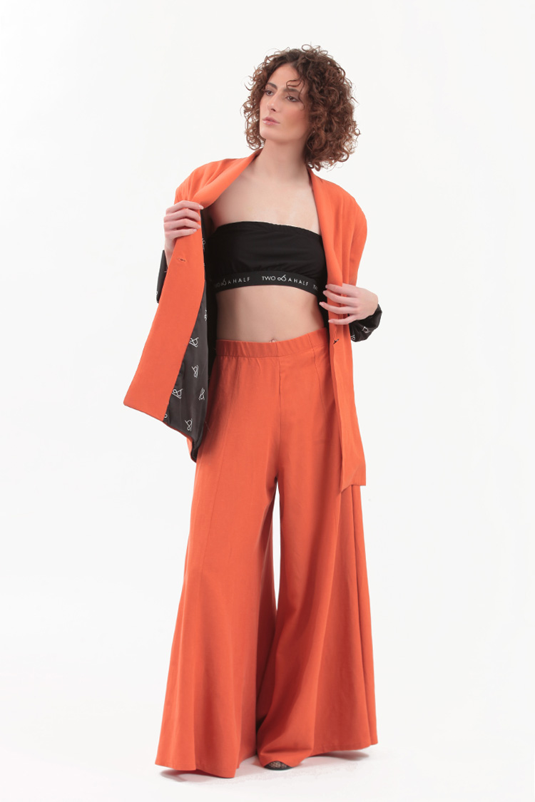 EXTRA WIDE TROUSERS — ORANGE