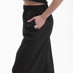 WIDE LEG ZIP CULLOTES — BLACK