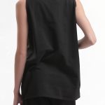 SLEEVELESS TOP WITH ASYMMETRIC FRONT OPENING
