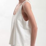 TANK TOP WITH DEEP NECKLINE — WHITE