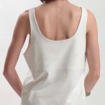 TANK TOP WITH DEEP NECKLINE — WHITE