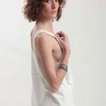 TANK TOP WITH DEEP NECKLINE — WHITE